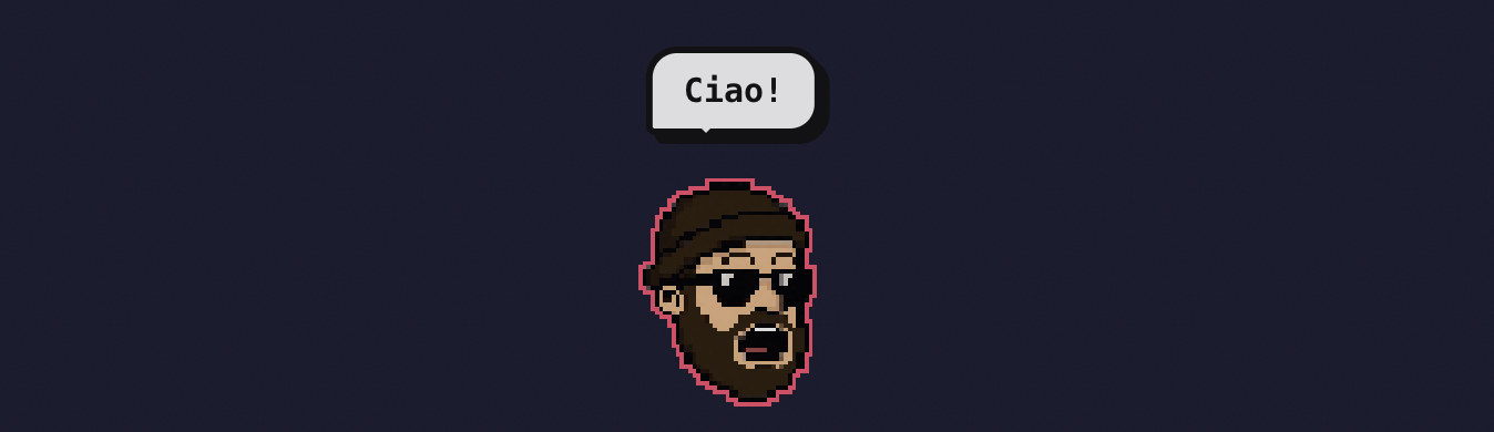 The Ciaobot mascot saying Ciao!